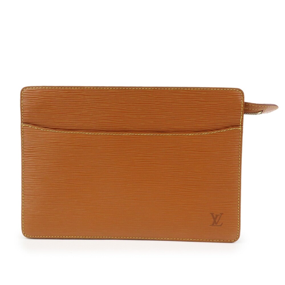Louis Vuitton Epi Pochette Homme Clutch Bag Beige